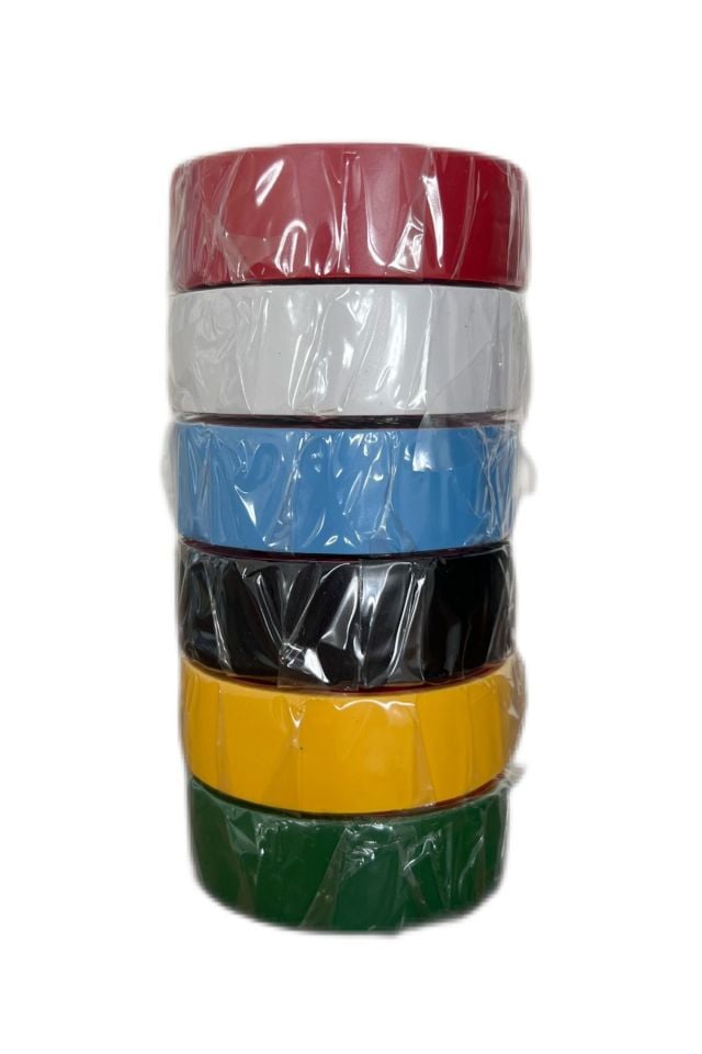 Elektrik Bandı 10 Adet 19mmx10yds Kırmızı Elektrik İzole Bandı 10'lu Paket