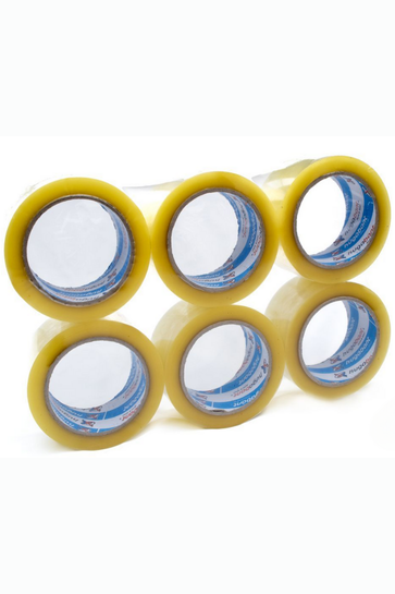 HUGA Bant 1 Koli 72 Adet Akrilik Yüksek Kalite Koli Bandı 45mm x 100 Metre Şeffaf