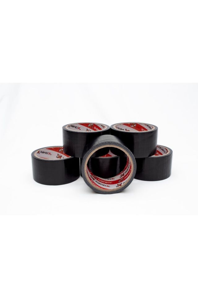 6’lı Paket Siyah Tamir Bandı- Duck Tape Çok Amaçlı Tamir Bandı - Kanalbandı 48mm * 10 Ar Metre