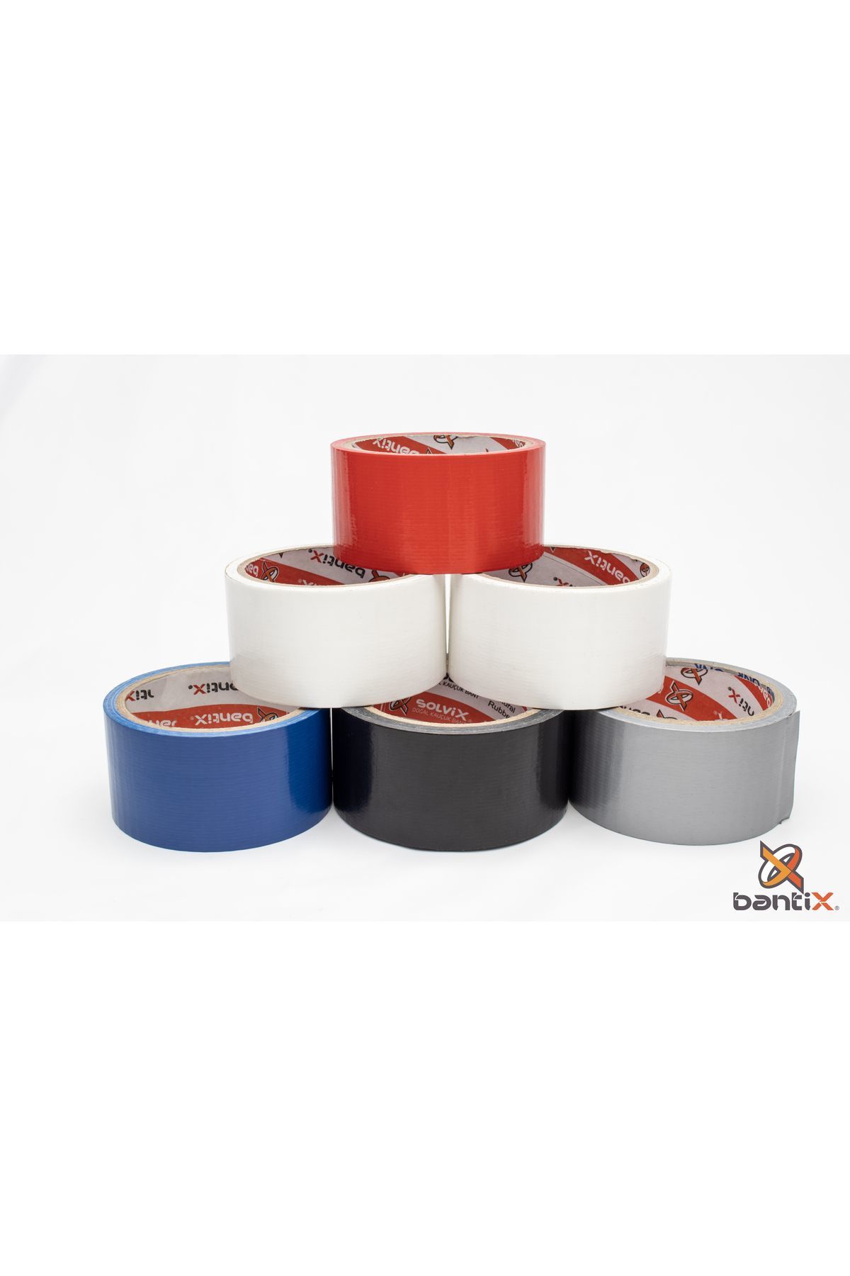 6’lı Paket Beyaz Tamir Bandı- Duck Tape Çok Amaçlı Tamir Bandı - Kanal Bandı 48mm * 10 Ar Metre