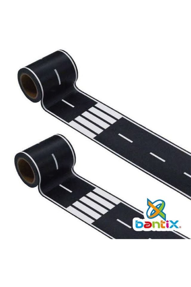 Otobant Eğitici Ve Eğlenceli Yol Yapım Bandı Road Tape Trafik Oyun Bandı 7cm En 10 Metre Uzunluk