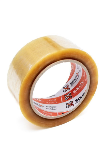 Solvix Doğal Kauçuk Ekstra Güçlü 45mm 100 Metre Koli Bandı (6'lı Şeffaf)