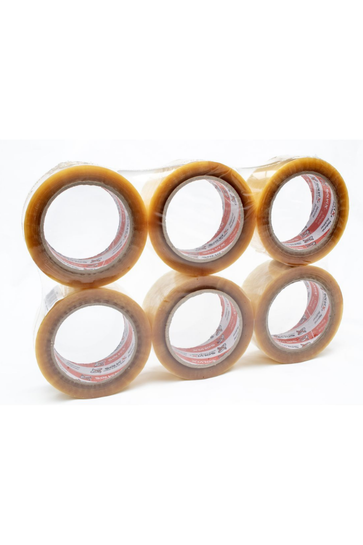 Solvix Doğal Kauçuk Ekstra Güçlü 45mm 100 Metre Koli Bandı (6'lı Şeffaf)